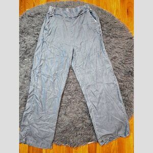 Thread & Supply Light Blue Wide Leg Chambray Pants Size L